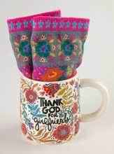 Load image into Gallery viewer, natural life thank God for girlfriends mug &amp; sock set