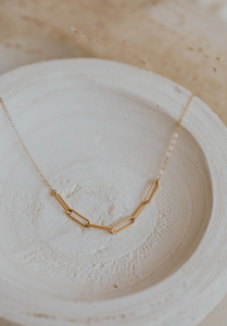 hello adorn 6 linked necklace | 14kt gold fill + sterling silver