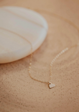 Load image into Gallery viewer, hello adorn tiny heart necklace | 14kt gold fill + sterling silver