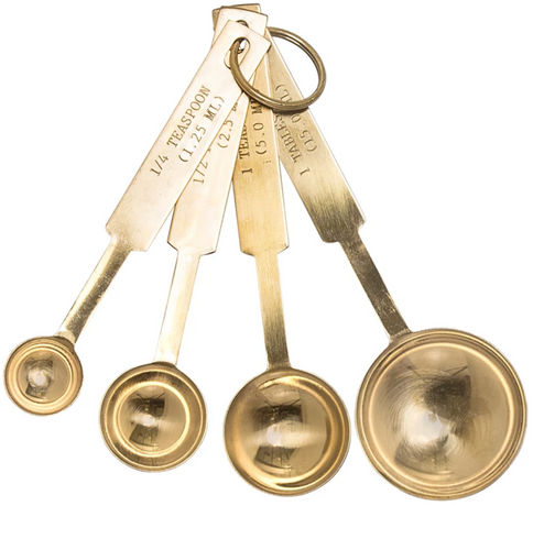 gold stainless steel measuring spoons