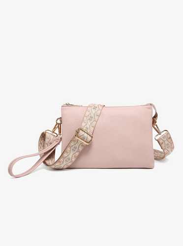 blush crossbody with guitar strap
