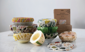 reusable beeswax bowl covers | set of 2