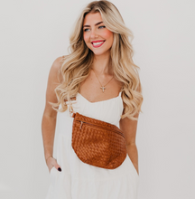 Load image into Gallery viewer, whiskey brown woven bum bag