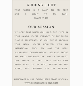 guiding light Christian necklace 18"