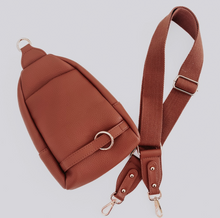Load image into Gallery viewer, whiskey brown travel sling bag