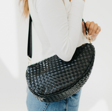 Load image into Gallery viewer, black woven saddle bag