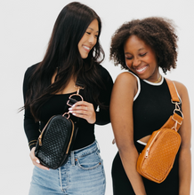 Load image into Gallery viewer, whiskey brown woven sling bag
