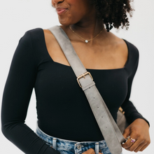 Load image into Gallery viewer, grey woven sling bag