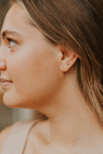 hello adorn twisted tiny horseshoe earrings