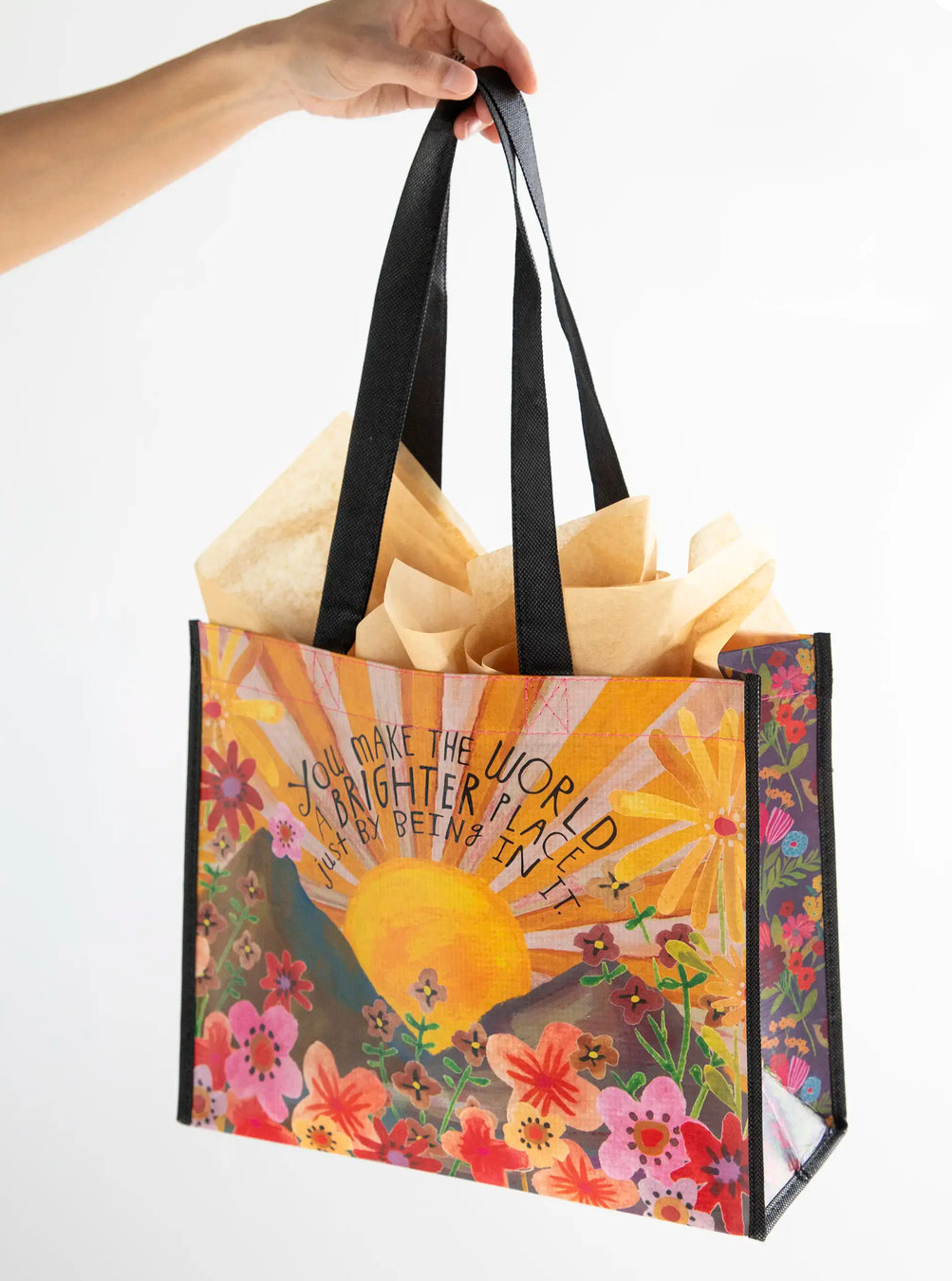 natural life large happy bag you make the world a better place