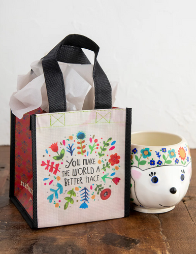 natural life small happy bag you make the world a better place