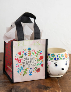 natural life small happy bag you make the world a better place
