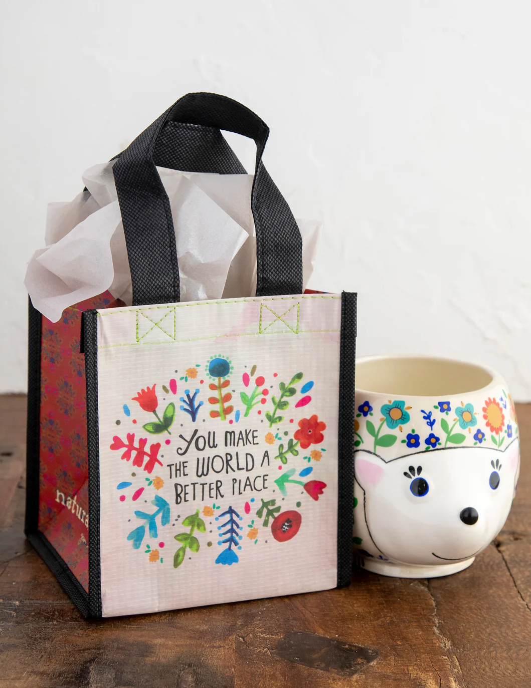 natural life small happy bag you make the world a better place