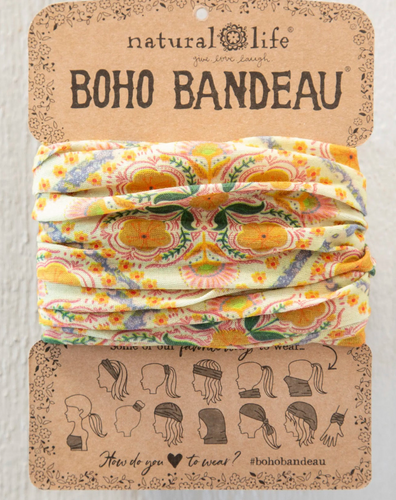 natural life full boho bandeau diamond block cream