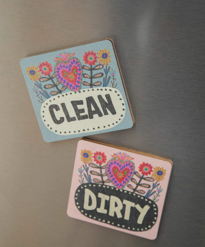 natural life double-sided dishwasher magnet