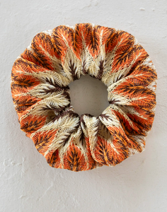 natural life burnt orange crochet scrunchie