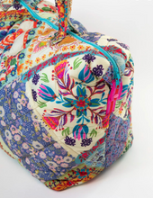 Load image into Gallery viewer, natural life puffy weekender bag mandala patchwork