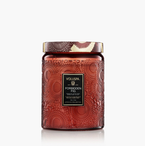 voluspa forbidden fig large jar candle