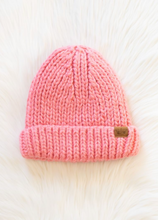 Load image into Gallery viewer, pink chunky knit beanie