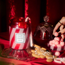Load image into Gallery viewer, voluspa crushed candy cane large jar candle