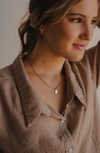 Load image into Gallery viewer, believe in miracles mini tag necklace