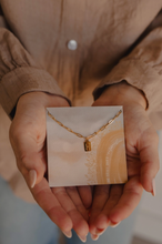 Load image into Gallery viewer, believe in miracles mini tag necklace