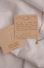 Load image into Gallery viewer, deeply loved cross charm necklace
