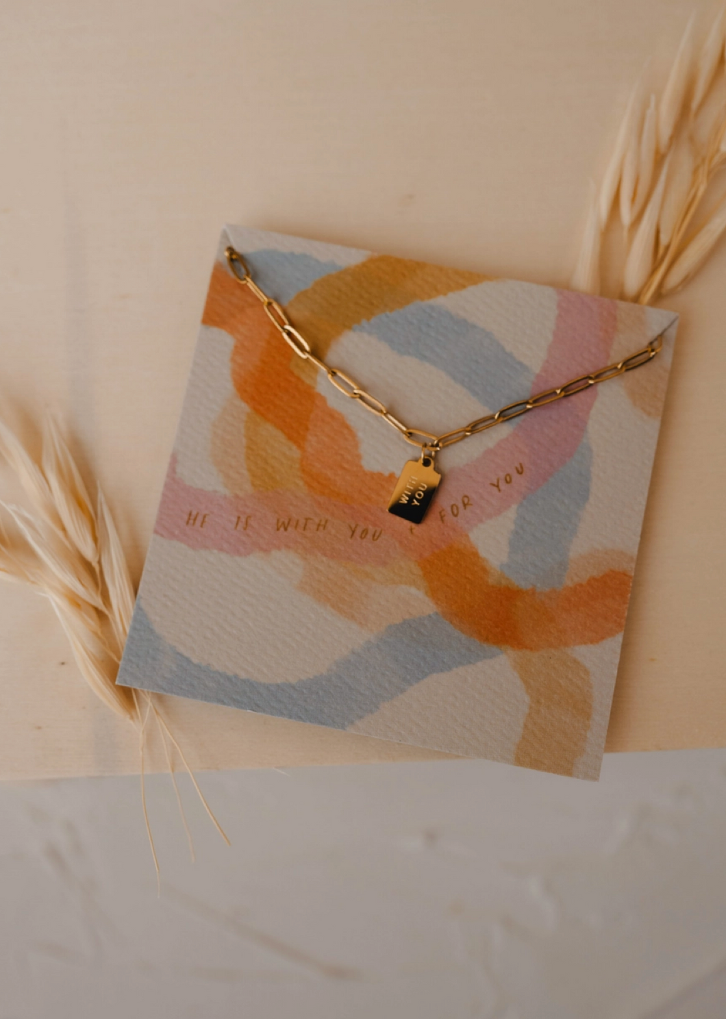 with you mini tag necklace