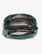 Load image into Gallery viewer, grace tote bag with whipstitch handle | black + brown