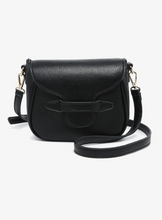 Load image into Gallery viewer, flapover saddle bag | black + pecan