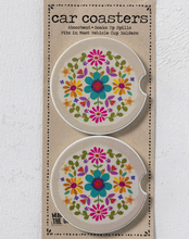 Load image into Gallery viewer, natural life cream folk flower car coasters