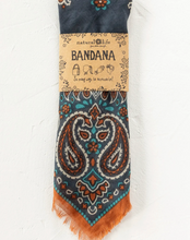 Load image into Gallery viewer, natural life printed cotton bandana - charcoal classic