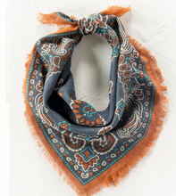 Load image into Gallery viewer, natural life printed cotton bandana - charcoal classic