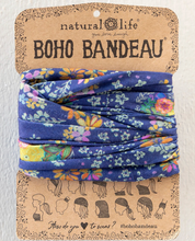 Load image into Gallery viewer, natural life full boho bandeau navy tropic bandana