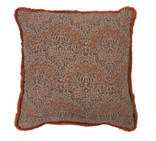 Load image into Gallery viewer, rust floral printed cotton pillow