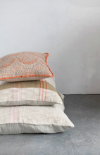 Load image into Gallery viewer, rust floral printed cotton pillow