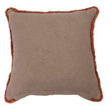 Load image into Gallery viewer, rust floral printed cotton pillow