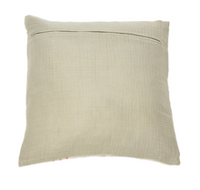 Load image into Gallery viewer, cream, rust, pink + olive plaid pillow