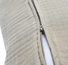 Load image into Gallery viewer, cream, rust, pink + olive plaid pillow