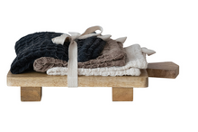 Load image into Gallery viewer, cotton waffle weave dish cloth set with mango cheese/cutting board