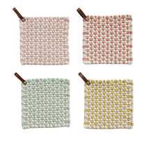 Load image into Gallery viewer, seaside cotton crochet pot holders | 4 colors
