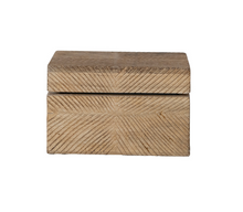 Load image into Gallery viewer, heirloom hand-carved mango wood recipe box