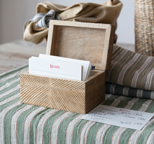 Load image into Gallery viewer, heirloom hand-carved mango wood recipe box