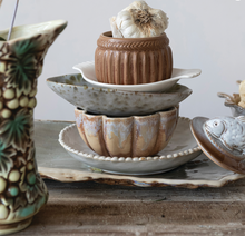 Load image into Gallery viewer, elodie fluted scalloped reactive glaze crackle bowl