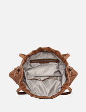 Load image into Gallery viewer, saddle brown soft leather drawstring purse