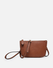 Load image into Gallery viewer, whiskey brown whipstitch crossbody purse + clutch