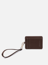 Load image into Gallery viewer, espresso cardholder wristlet