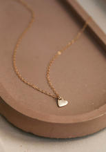 Load image into Gallery viewer, hello adorn tiny heart necklace | 14kt gold fill + sterling silver