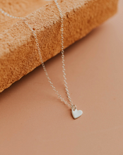 Load image into Gallery viewer, hello adorn tiny heart necklace | 14kt gold fill + sterling silver