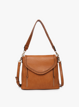 Load image into Gallery viewer, whipstitch flapover crossbody purse | 5 colors